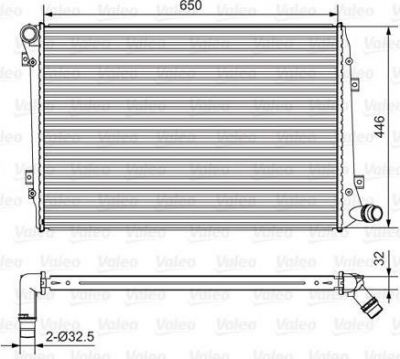 Valeo 701534 радиатор, охлаждение двигателя на VW PASSAT Variant (3C5)