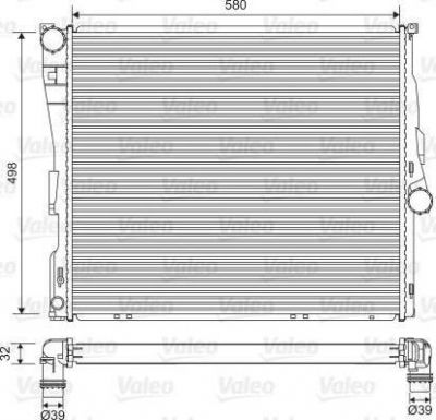 Valeo 701563 радиатор, охлаждение двигателя на X3 (E83)