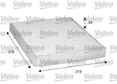 Valeo 716043 фильтр, воздух во внутренном пространстве на VW MULTIVAN V (7HM, 7HN, 7HF, 7EF, 7EM, 7EN)