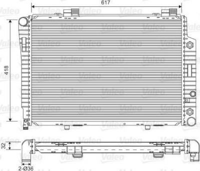 Valeo 731805 радиатор, охлаждение двигателя на MERCEDES-BENZ C-CLASS универсал (S202)