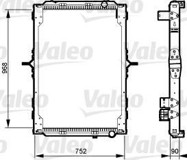 Valeo 733547 радиатор, охлаждение двигателя на RENAULT TRUCKS Kerax