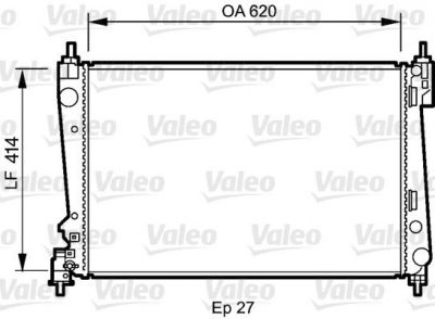 Valeo 735041 радиатор, охлаждение двигателя на FIAT BRAVO II (198)