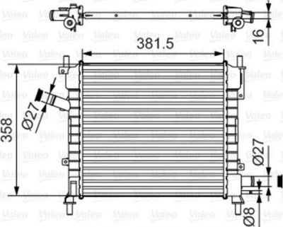 Valeo 735478 радиатор, охлаждение двигателя на FORD KA (RB_)