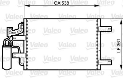 Valeo 814014 конденсатор, кондиционер на OPEL MERIVA