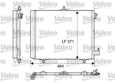 Valeo 814095 конденсатор, кондиционер на PEUGEOT 208