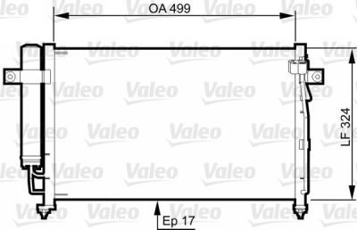 VALEO Радиатор кондиционера HYUNDAI i10/Getz mot.1,1/1,3/1,4L (814341)