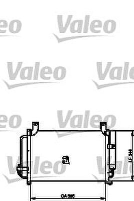 VALEO Радиатор кондиционера KIA Rio 00-05 (97606FD100, 814342)