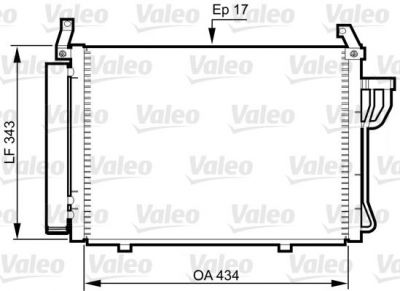 VALEO Радиатор кондиционера HYUNDAI i10 (814354)