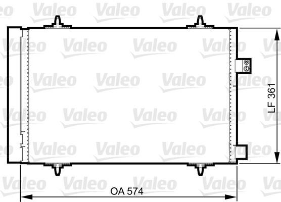 Valeo 814363 конденсатор, кондиционер на PEUGEOT 508