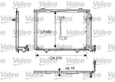 Valeo 816900 конденсатор, кондиционер на MERCEDES-BENZ C-CLASS универсал (S202)