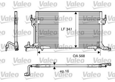 Valeo 817230 конденсатор, кондиционер на PEUGEOT 306 (7B, N3, N5)