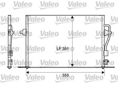 Valeo 817232 конденсатор, кондиционер на FORD COUGAR (EC_)