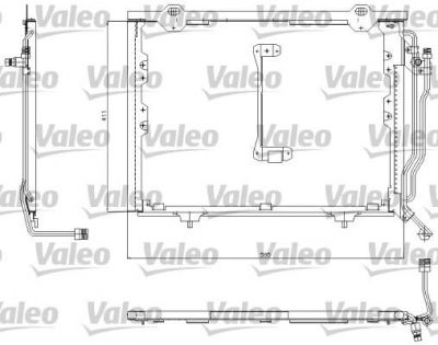 Valeo 817492 конденсатор, кондиционер на MERCEDES-BENZ C-CLASS универсал (S202)