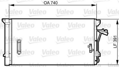 Valeo 817838 конденсатор, кондиционер на VW TOUAREG (7LA, 7L6, 7L7)