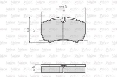 Valeo 872123 комплект тормозных колодок, дисковый тормоз на IVECO DAILY V c бортовой платформой/ходовая часть