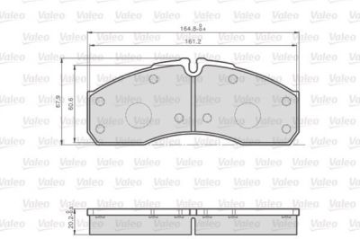 Valeo 872160 комплект тормозных колодок, дисковый тормоз на IVECO DAILY IV фургон/универсал