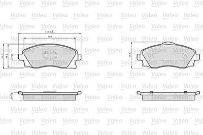 VALEO VL872225_колодки дисковые передние! Opel Corsa C 1.0-1.7DTi 00> (872225)