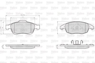 Valeo 872538 комплект тормозных колодок, дисковый тормоз на CITROEN BERLINGO (B9)