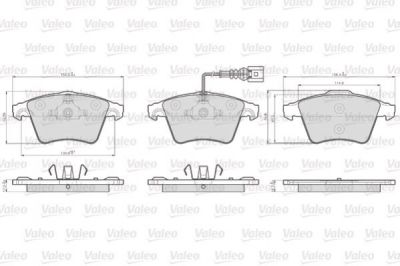 Valeo 872746 комплект тормозных колодок, дисковый тормоз на VW MULTIVAN V (7HM, 7HN, 7HF, 7EF, 7EM, 7EN)