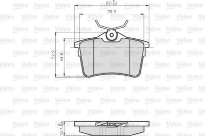 VALEO VL872765_колодки дисковые задние! с антискрипередн. пл. Peugeot Partner 1.6/1.6HDi/2.0HDi 08> (872765)