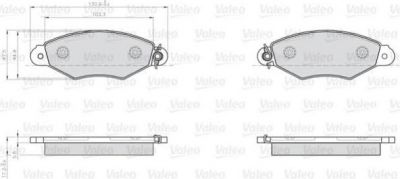 Valeo 872807 комплект тормозных колодок, дисковый тормоз на RENAULT KANGOO (KC0/1_)