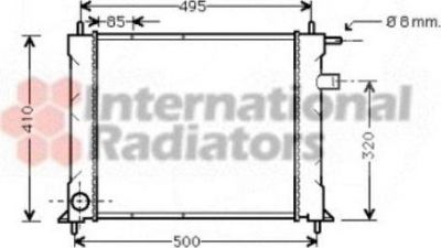 Van Wezel 02002110 радиатор, охлаждение двигателя на ROVER 400 (RT)