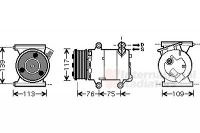 Van Wezel 0200K185 компрессор, кондиционер на LAND ROVER FREELANDER 2 (LF_, FA_)