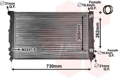 Van Wezel 03002125 радиатор, охлаждение двигателя на VW PASSAT Variant (3B6)