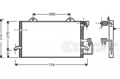 Van Wezel 03005118 конденсатор, кондиционер на AUDI 80 Avant (8C, B4)