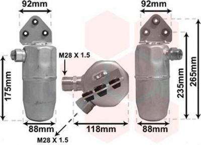 Van Wezel 0300D004 осушитель, кондиционер на AUDI A6 Avant (4B5, C5)