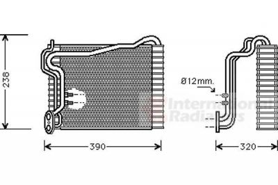 Van Wezel 0300V146 испаритель, кондиционер на AUDI 80 Avant (8C, B4)