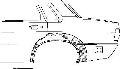 Van Wezel 0308147 боковина на AUDI 80 (81, 85, B2)