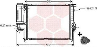 Van Wezel 06002121 радиатор, охлаждение двигателя на 5 Touring (E34)