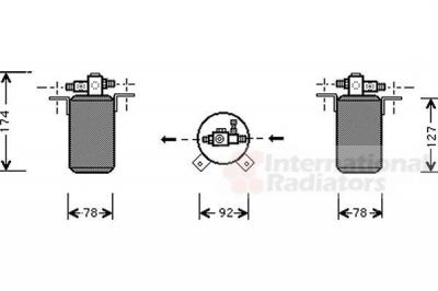 Van Wezel 0600D021 осушитель, кондиционер на 3 (E30)