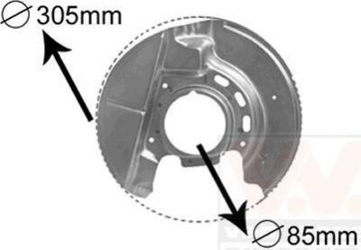 Van Wezel 0620371 отражатель, диск тормозного механизма на 3 (E30)