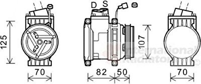 Van Wezel 0800K041 компрессор, кондиционер на CHEVROLET AVEO Наклонная задняя часть (T250, T255)