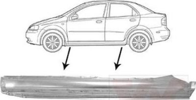 Van Wezel 0815103 накладка порога на CHEVROLET AVEO Наклонная задняя часть (T250, T255)