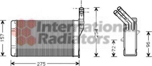 Van Wezel 09006150 теплообменник, отопление салона на PEUGEOT 306 (7B, N3, N5)
