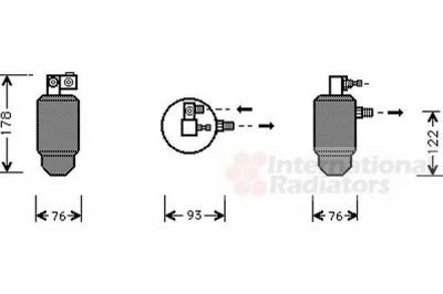 Van Wezel 0900D164 осушитель, кондиционер на FIAT SCUDO Combinato (220P)