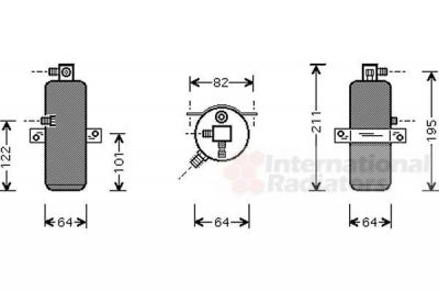 Van Wezel 0900D202 осушитель, кондиционер на PEUGEOT 605 (6B)