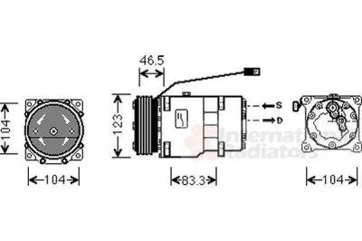 Van Wezel 0900K257 компрессор, кондиционер на FIAT ULYSSE (220)