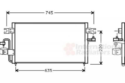 Van Wezel 13005178 конденсатор, кондиционер на NISSAN SUNNY III Hatchback (N14)