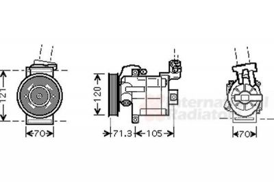 Van Wezel 1300K306 компрессор, кондиционер на NISSAN MICRA III (K12)