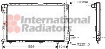 Van Wezel 17002092 радиатор, охлаждение двигателя на FIAT CROMA (154)