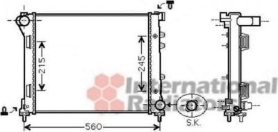 Van Wezel 17002387 радиатор, охлаждение двигателя на FIAT 500 C (312)