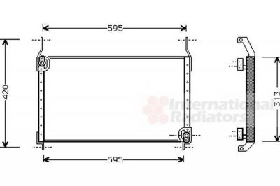 Van Wezel 17005204 конденсатор, кондиционер на FIAT BRAVA (182)