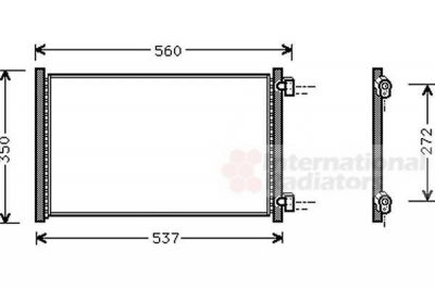 Van Wezel 17005214 конденсатор, кондиционер на FIAT PUNTO (188)