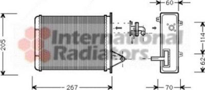 Van Wezel 17006089 теплообменник, отопление салона на FIAT PALIO Weekend (178DX)