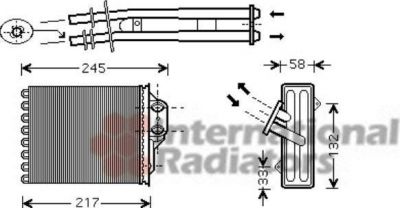 Van Wezel 17006350 теплообменник, отопление салона на FIAT PANDA (169)