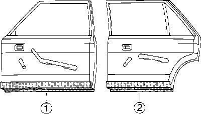 Van Wezel 1734276 дверь, кузов на FIAT UNO (146A/E)